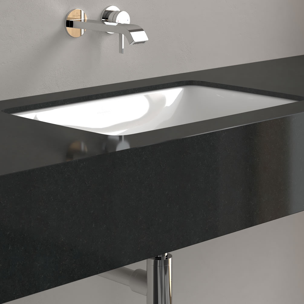 Lifestyle image of Villeroy & Boch Loop & Friends 540mm White Alpin CeramicPlus Inset Basin